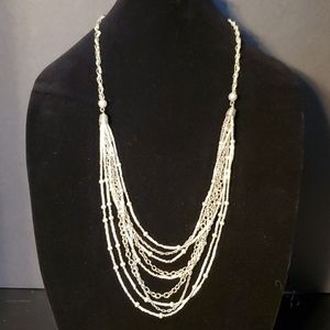 Coldwater Creek Silver Multichain 29" Necklace